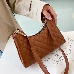 Women Retro Handbag PU Leather Shoulder Underarm Handle Bag Purse