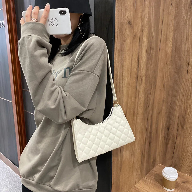 Women Retro Handbag PU Leather Shoulder Underarm Handle Bag Purse