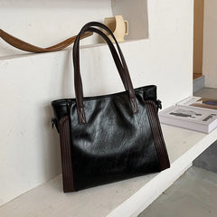 Women Retro Tote Bag Messenger Handbag High Soft PU Leather Shoulder Bag