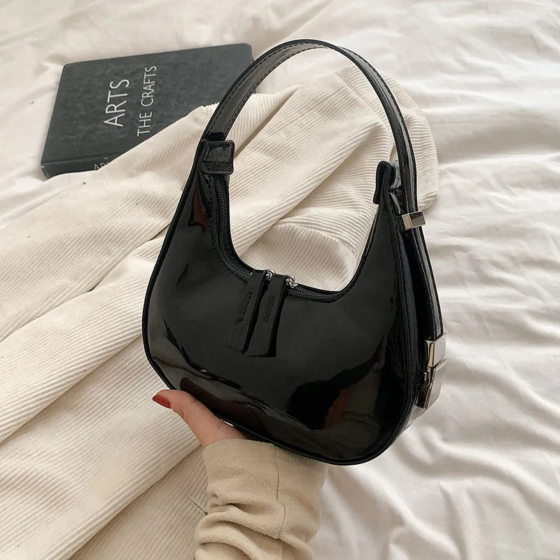 Women Shoulder Bag Texture PU Leather Underarm Pack