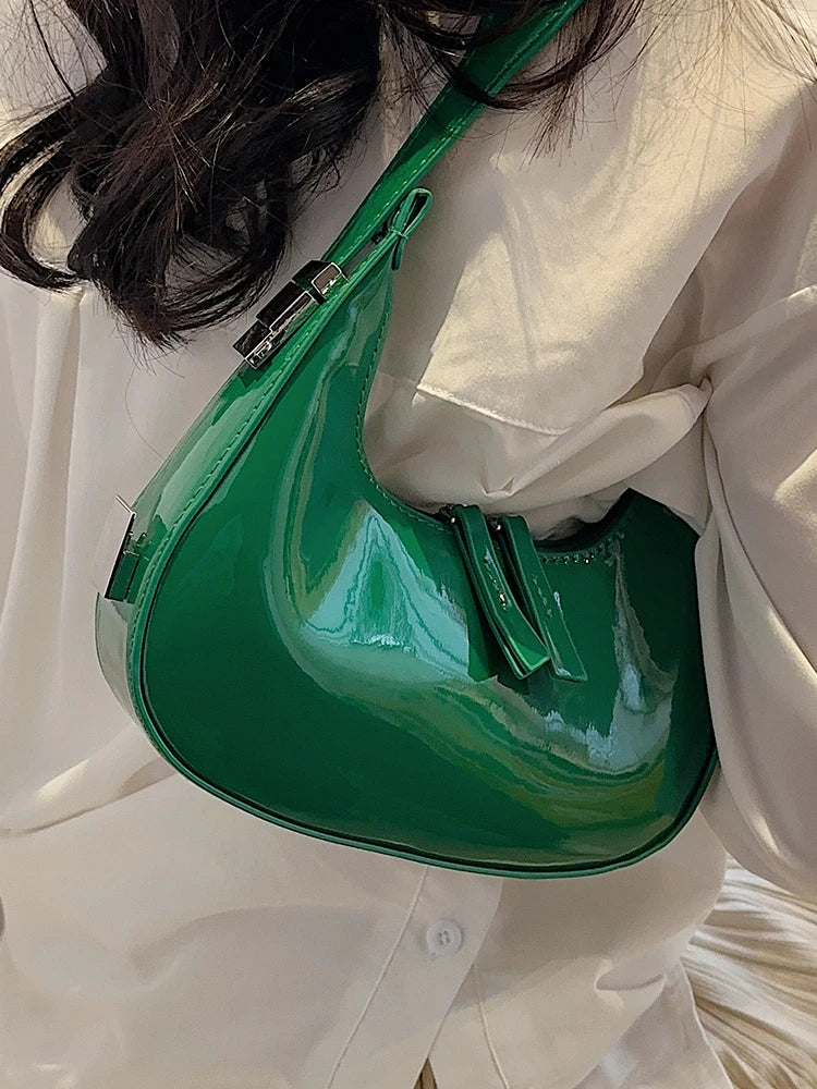 Women Shoulder Bag Texture PU Leather Underarm Pack