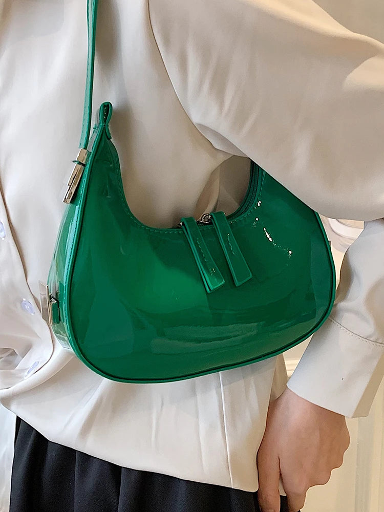 Women Shoulder Bag Texture PU Leather Underarm Pack