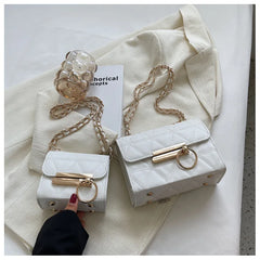 Casual Shoulder Bag with Chain Strap for Women
