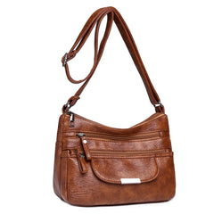 Women PU Leather Shoulder Bags Classic Sequined Messenger Bag