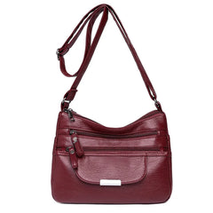 Women PU Leather Shoulder Bags Classic Sequined Messenger Bag