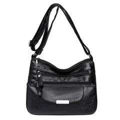Women PU Leather Shoulder Bags Classic Sequined Messenger Bag