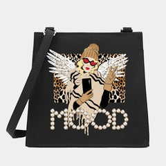 Leopard Pattern Square Shoulder Bag Crossbody Tote Messenger Shopping Purse