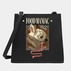 Leopard Pattern Square Shoulder Bag Crossbody Tote Messenger Shopping Purse