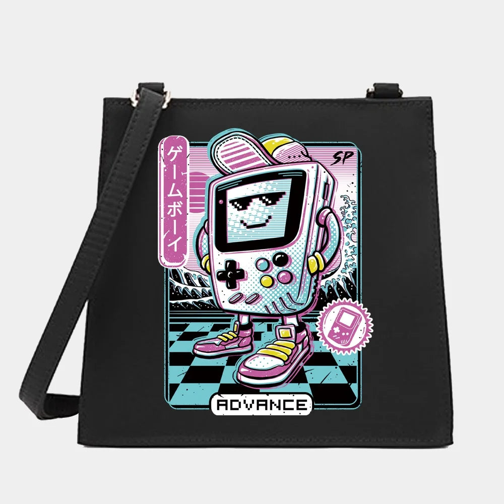 Women Square Bags Shoulder Crossbody Purse Japan Culture Series Pattern