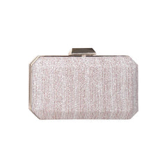 Striped Evening Clutch Bag Wedding Party Wallet Chain Shoulder Purse