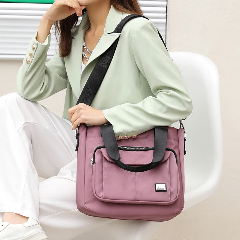 Women Nylon Top-Handle Bag Shoulder Crossbody Tote Messenger Beach Bag