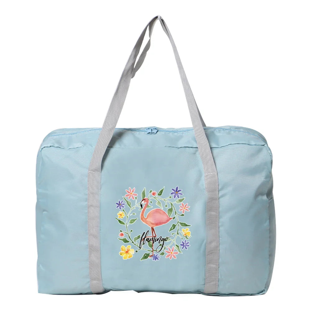 Flamingo Print Large Capacity Storage Bag for Outdoor Camping
