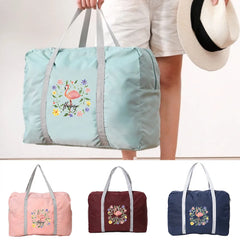 Flamingo Print Large Capacity Storage Bag for Outdoor Camping