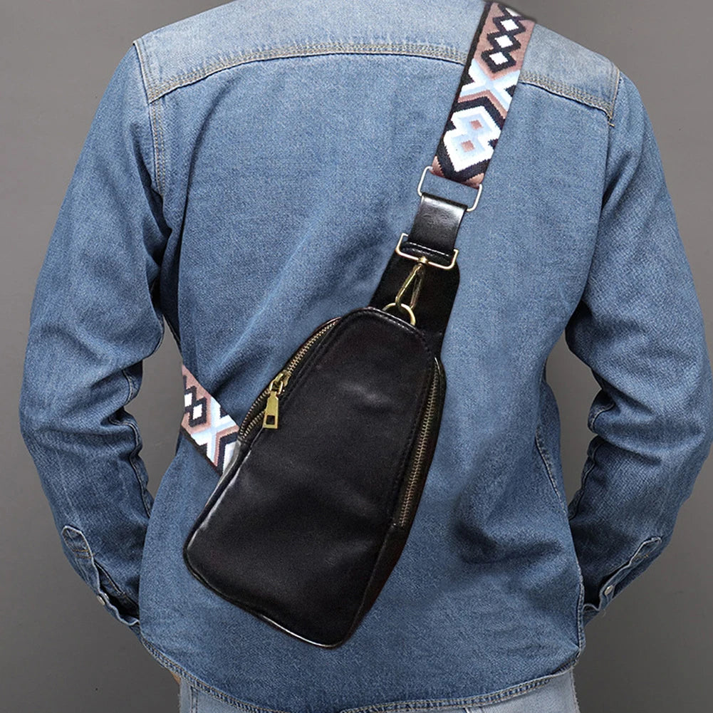 Vintage Messenger Bag Shoulder Sling Chest Pack Bag Retro Adjustable Strap