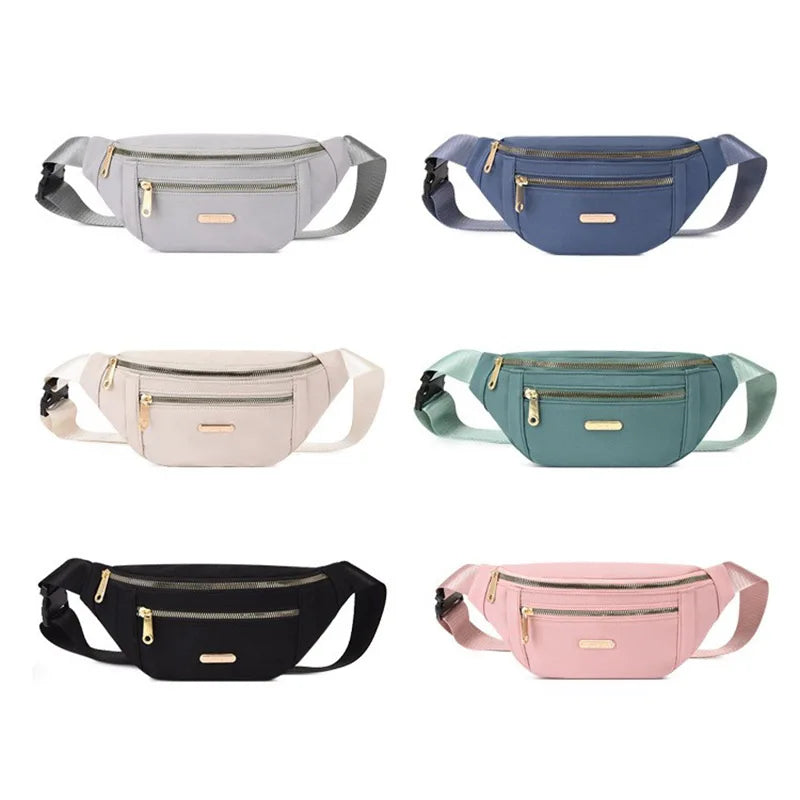 Women's Waist Bag Fanny Pack Zipper Chest Bag