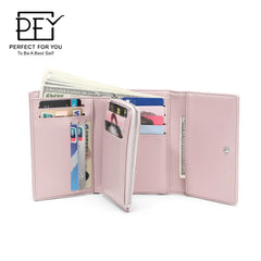 Women Diamond Plaid Pu Student Wallet Triple Clutch Bag Hot clutch purse