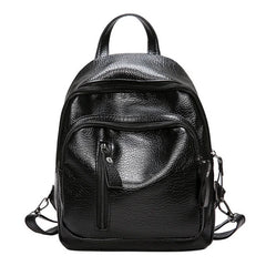 Women's PU Leather Backpack School Bag Girl Travel Shoulder Bag