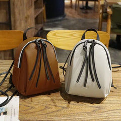 Women's PU Leather Travel Shoulder Bag Girl Multifunctional Backpack