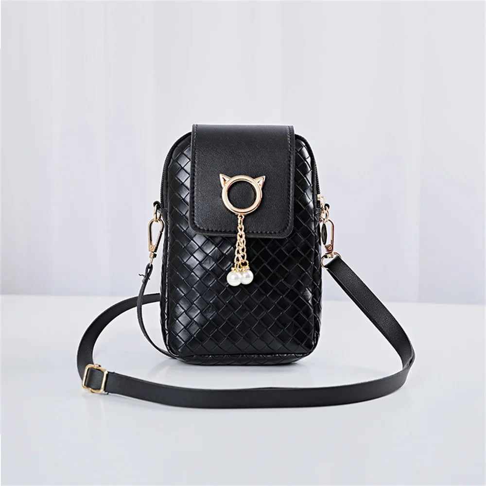 Soft Leather Cell Phone Purse Wallet Women Crossbody Shoulder Bag
