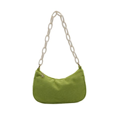 Women's Corduroy Shoulder Bag Underarm Handbag