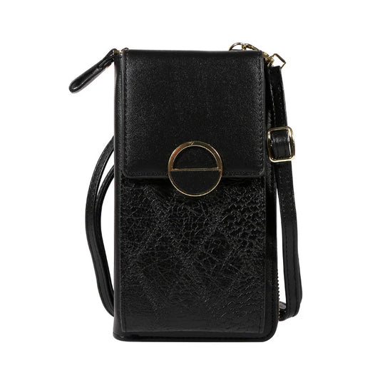 Women's Mini Messenger Bag Large Capacity Handbag Zipper Phone Bag