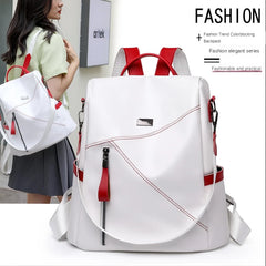 Women's Soft Leather Backpack Large Capacity Fashionable Versatile Travel Bag
