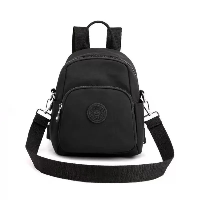 Women's Nylon Small Travel Backpack Messenger Shoulder Bag