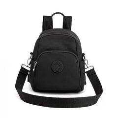 Women's Nylon Small Travel Backpack Messenger Shoulder Bag