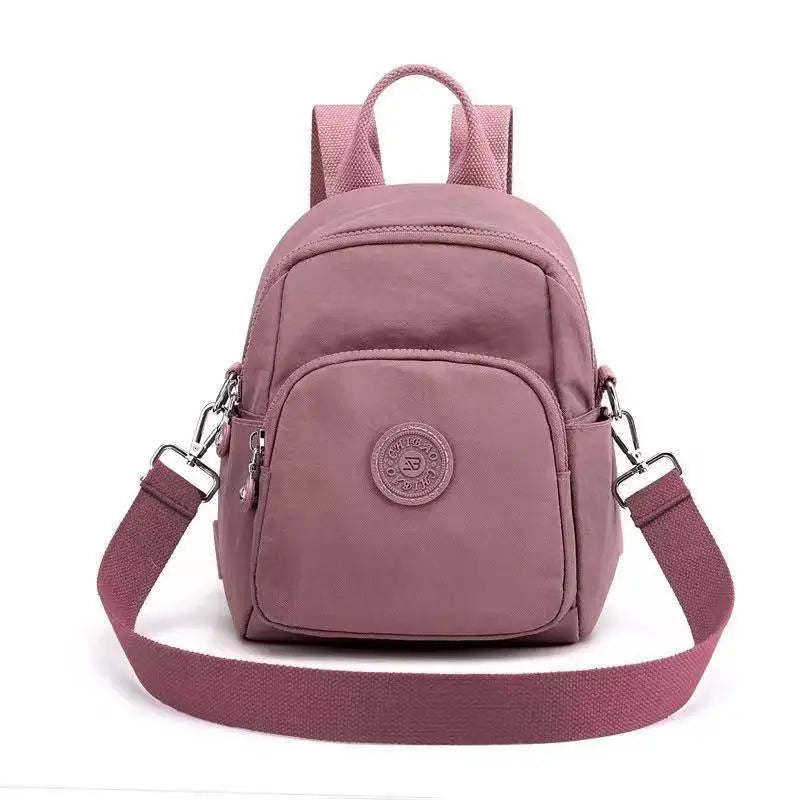 Women's Nylon Small Travel Backpack Messenger Shoulder Bag