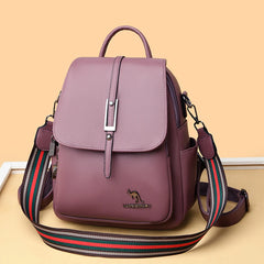 Leather Backpack for Teenage Girls School