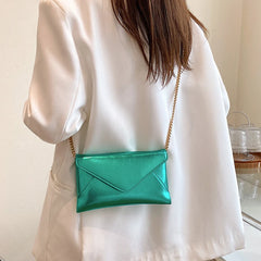 Women's Evening Shoulder Bag Leather Clutch Purse Wedding Party Silver
