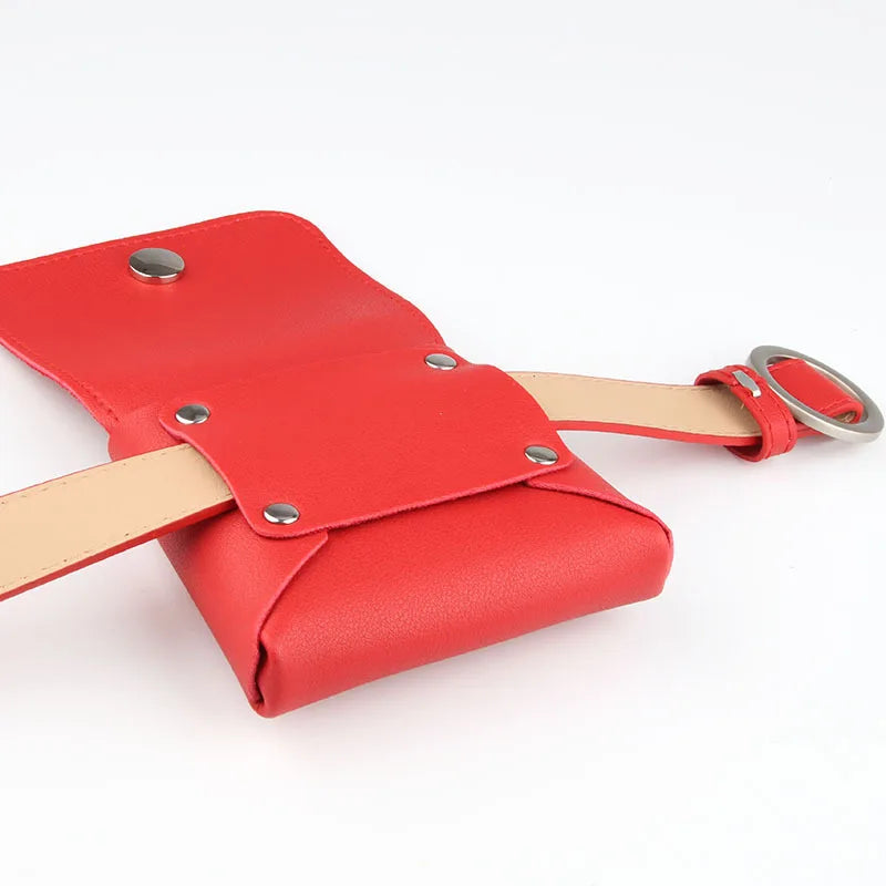 Women's PU Leather Fanny Pack Hip Purse Key Wallet