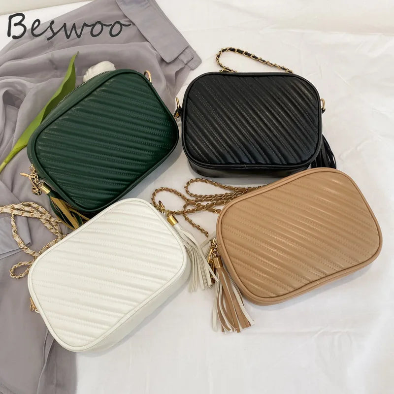 Women's Tassel Messenger Shoulder Bag Cross Body Bag