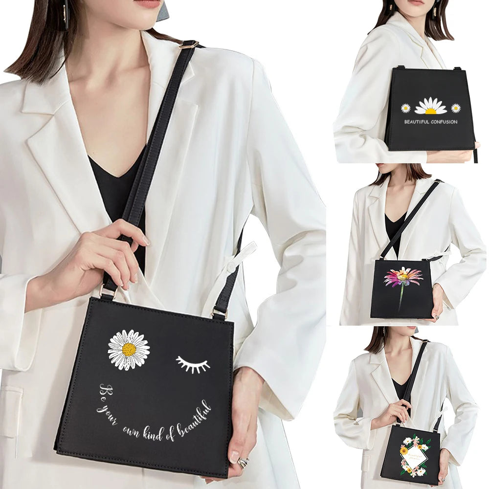 Women's Daisy Pattern Shoulder Bag Handbag
