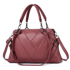Women's Retro Striped One Shoulder Messenger Bag Large Capacity Handbag