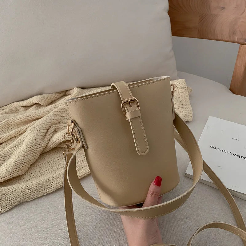 Women's Bucket Shaped Shoulder Bag Crossbody Large Capacity