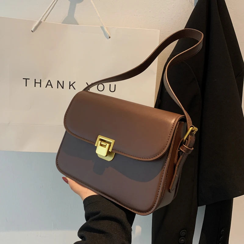 Women's Large Capacity Shoulder Bag PU Leather Clutch Handbag