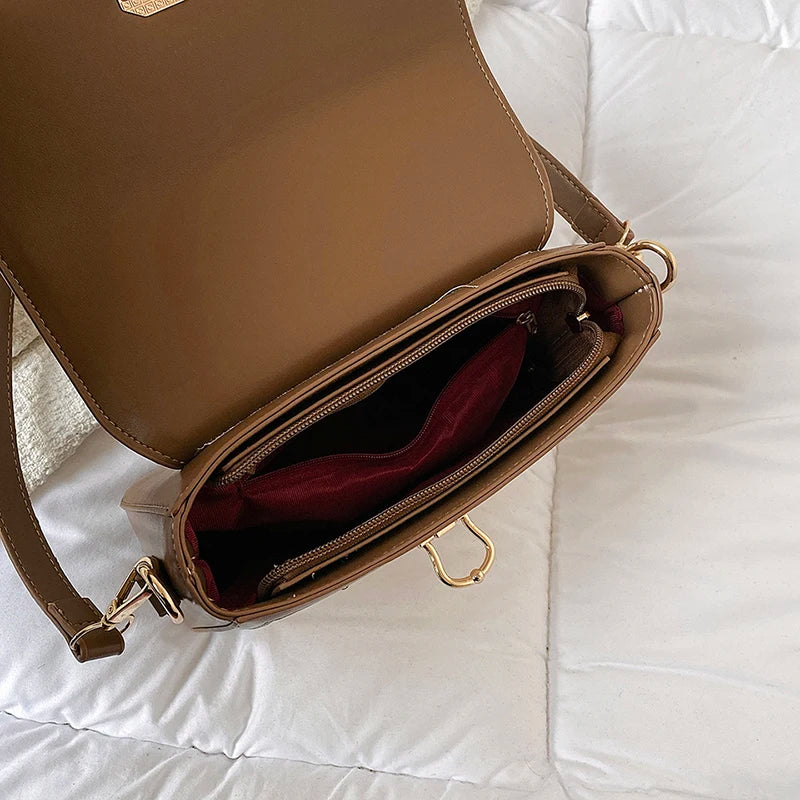 Large Capacity Women's Shoulder Bag PU Leather Clutch Handbag