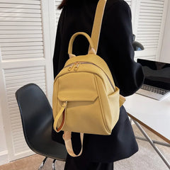 Women's Leather Small Backpack Soft Leather Women's Shopping Travel Small PU Bac