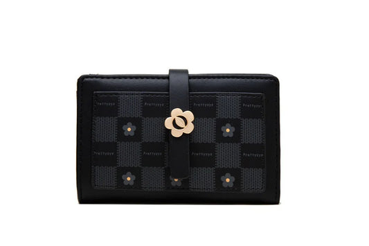 Women's Small Fresh Print Zipper Buckle Wallet