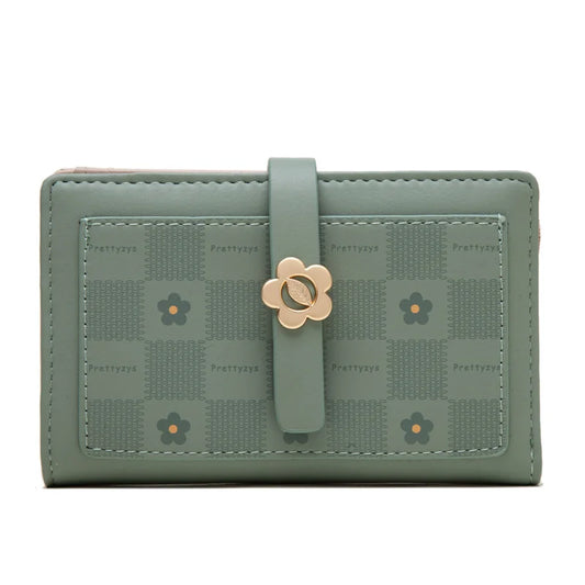 Women's Small Fresh Print Zipper Buckle Wallet