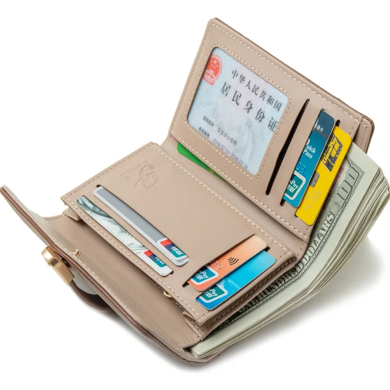 Women's PU Threefold Wallet Medium and Long Wallet