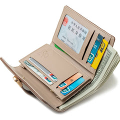 Women's PU Threefold Wallet Medium and Long Wallet