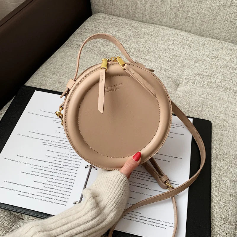 Women's Retro Shoulder Bag Crossbody Small Round Bag