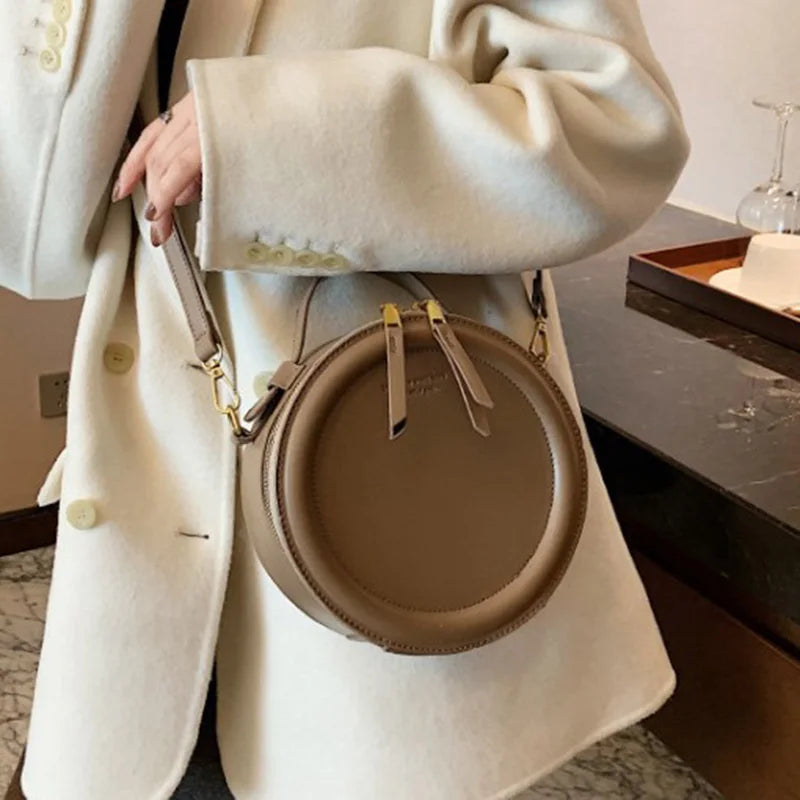 Women's Retro Shoulder Bag Crossbody Small Round Bag