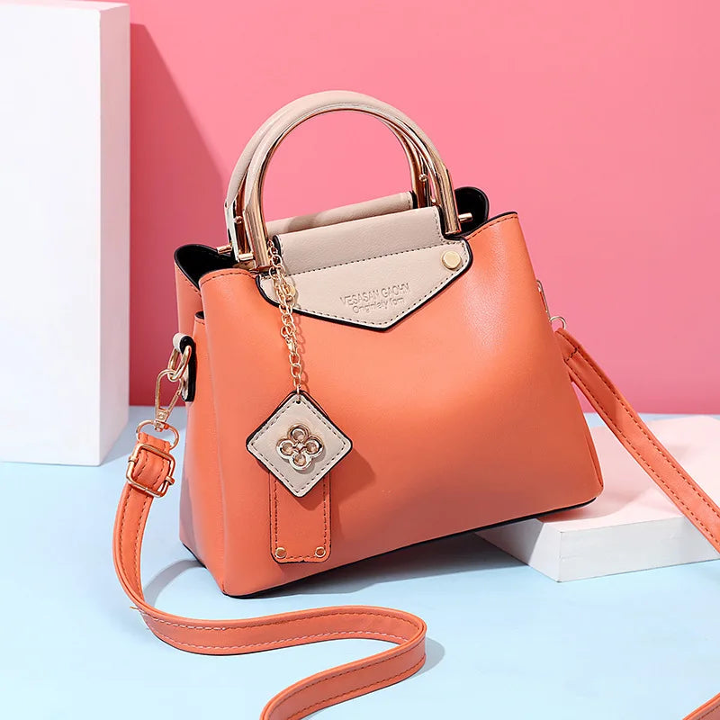Women's Shoulder Bag Casual Handbag Zipper Messenger Bag Pu Leather