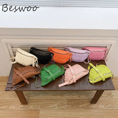 Women's Large Capacity Thread Chest Bag Crossbody Messenger Handbag