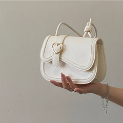 Women's Love Shoulder Messenger Bag Solid Ladies Saddle Bags Girly Small Tote
