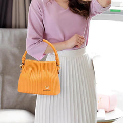 Women's Small Pu Leather Bucket Handbag Crossbody Bag Shoulder Sac Vert