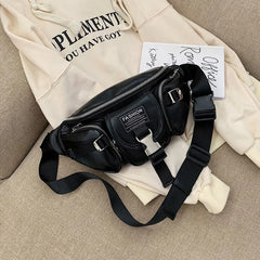 Women's Waist Pack Shoulder Bags PU Leather Ladies Chest Fanny Packs Hip Bags
